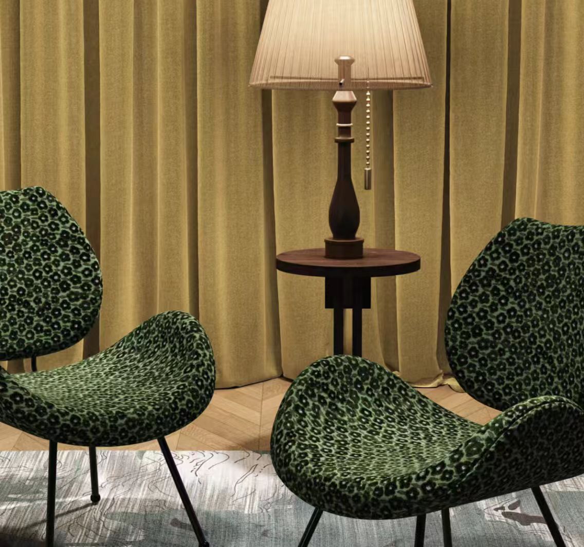 Laadukas Jacquard Velvet Plum Blossom -kuvioinen sohvakangas