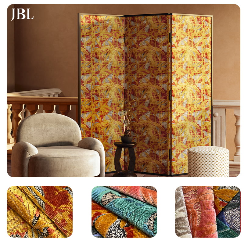 JBL Korkealaatuinen leikattu samettikangas Muoti Uusi kokoelma Ylellinen Design Morden Style Jacquard Velvet sohvalle