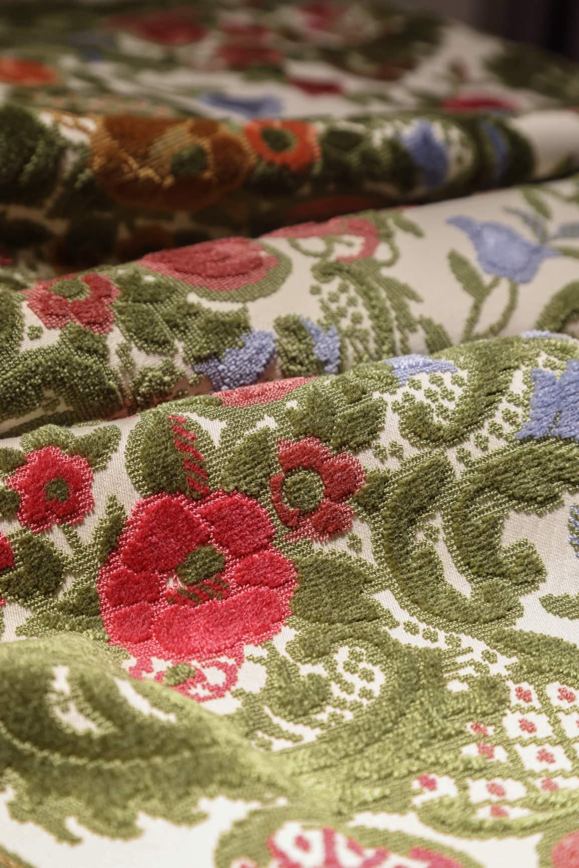 JBL Jacquard Velvet Räätälöinti Värikäs kukka ilmainen näyte Cut-Pile Kangas Ylellinen kodin tekstiili sohvalle